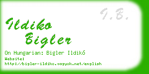ildiko bigler business card